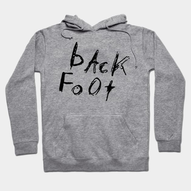 dark and gritty back foot text Hoodie by MacSquiddles